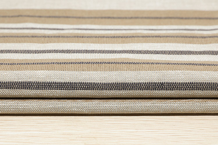 Hemp cotton yarn-dyed horizontal stripe cloth